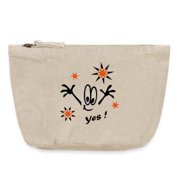 Silvester, Sterne, Yes - Vintage Reißverschluss-Täschchen (18 x 21 cm) - Vintage Sand  - Vorne