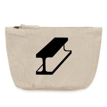Stahlträger-Emblem für Stahlbauunternehmen - Vintage Reißverschluss-Täschchen (18 x 21 cm) - Vintage Sand  - Vorne