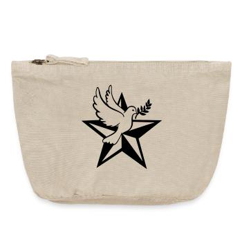 Stern mit Taube - Vintage Reißverschluss-Täschchen (18 x 21 cm) - Vintage Sand  - Vorne