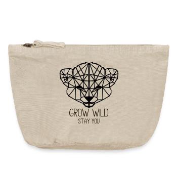 grow wild. Stay you - Vintage Reißverschluss-Täschchen (18 x 21 cm) - Vintage Sand  - Vorne