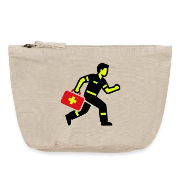 Sanitäter Notarzt Notfallkoffer - Vintage Reißverschluss-Täschchen (18 x 21 cm) - Vintage Sand  - Vorne