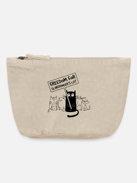 Schrödingers Katze Protest Design - Vintage Reißverschluss-Täschchen (18 x 21 cm) - Vintage Sand 