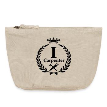 carpenter in laurel wreath - Vintage Zip Pouch 18 x 21 cm - vintage sand  - Front