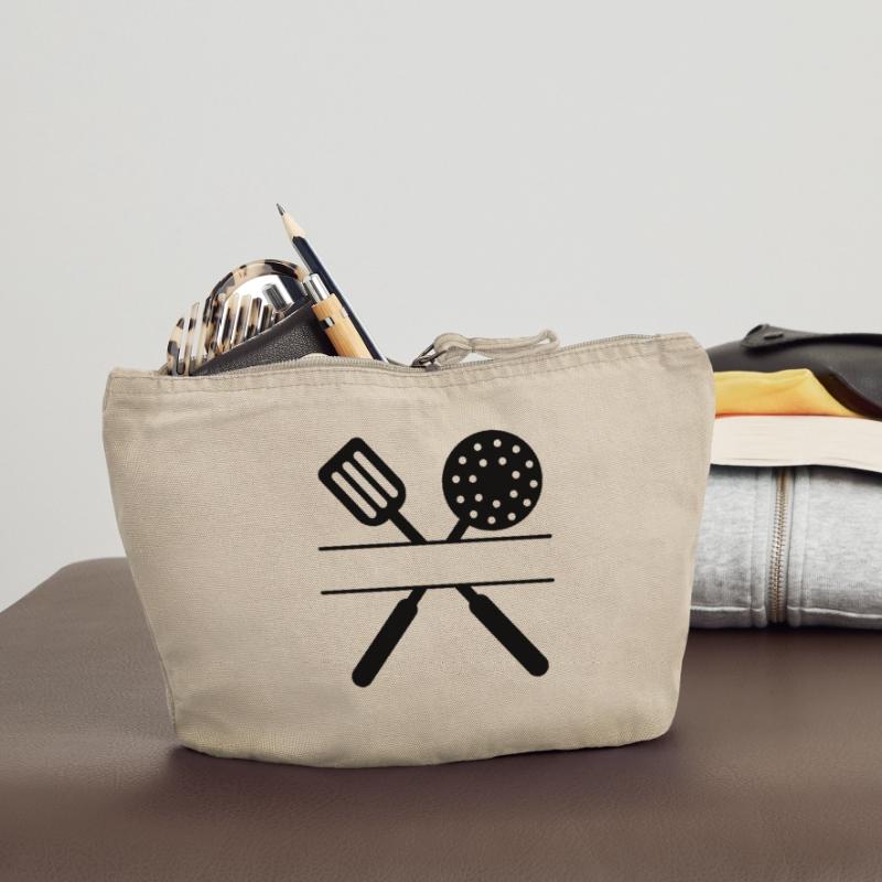 Baking tools crossed Vintage Zip Pouch 18 x 21 cm
