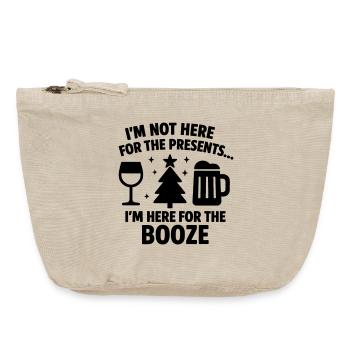 Here for the Booze Christmas - Vintage Zip Pouch 18 x 21 cm - vintage sand  - Front