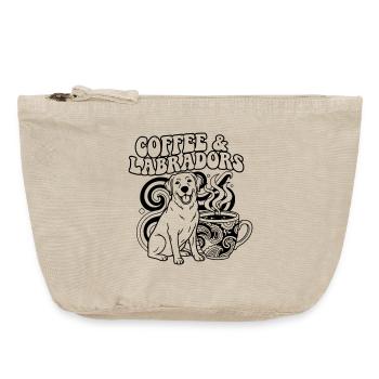Aperçu du chien de Coffee Labrador - Pochette zippée vintage 18 x 21 cm - sable vintage  - Devant