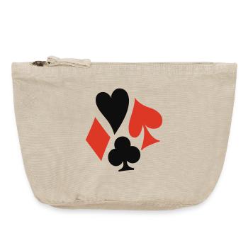 poker signs - Pochette zippée vintage 18 x 21 cm - sable vintage  - Devant