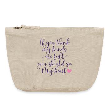 Inspirierendes handschriftliches Zitat-Design - Vintage Reißverschluss-Täschchen (18 x 21 cm) - Vintage Sand  - Vorne