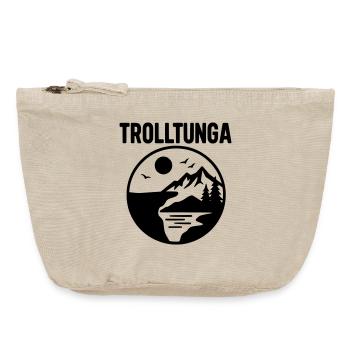 Trolltunga Silhouette - Pochette zippée vintage 18 x 21 cm - sable vintage  - Devant