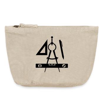 Architect logo - Vintage Zip Pouch 18 x 21 cm - vintage sand  - Front