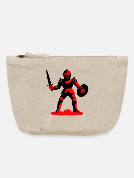 Roter Ritter - Vintage Reißverschluss-Täschchen (18 x 21 cm) - Vintage Sand