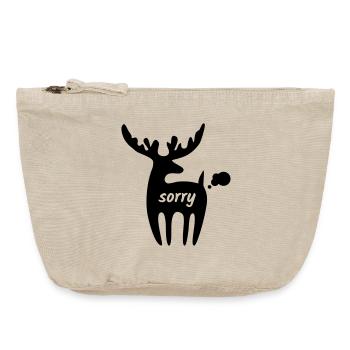 Farting Reindeer - Vintage Zip Pouch 18 x 21 cm - vintage sand  - Front