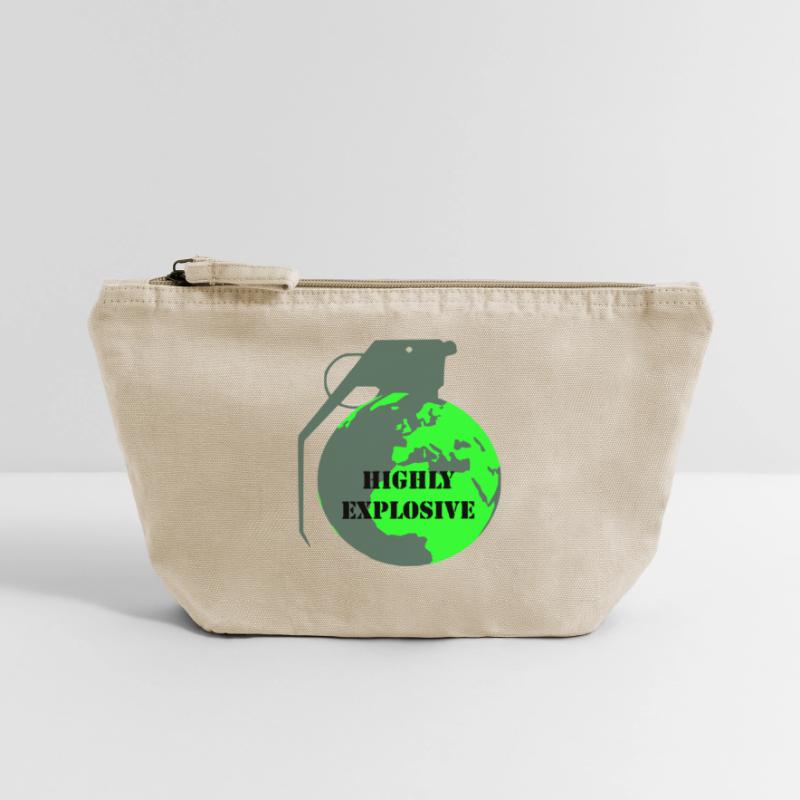 Explosive Earth Vintage Zip Pouch 18 x 21 cm