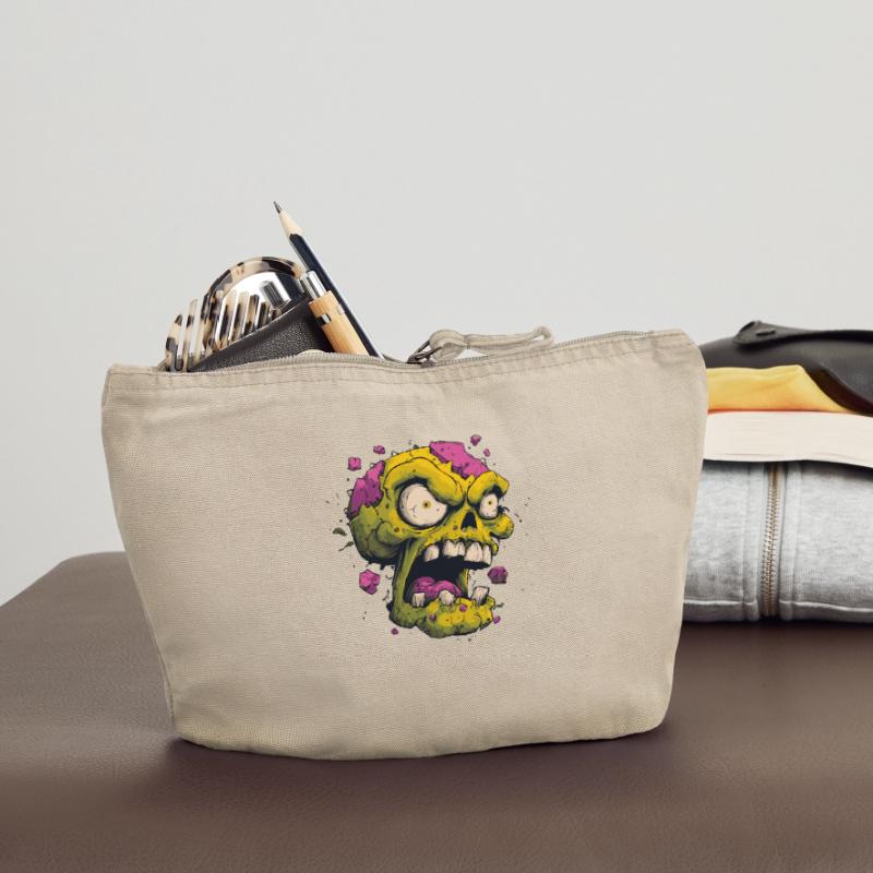 Exploding Skull – Comic Horror Motif Vintage Zip Pouch 18 x 21 cm