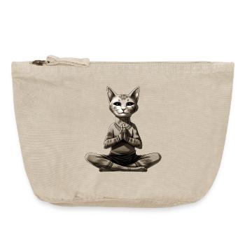Yoga pour chat - Pochette zippée vintage 18 x 21 cm - sable vintage  - Devant