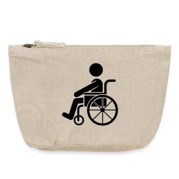 Mann im Rollstuhl - Vintage Reißverschluss-Täschchen (18 x 21 cm) - Vintage Sand  - Vorne
