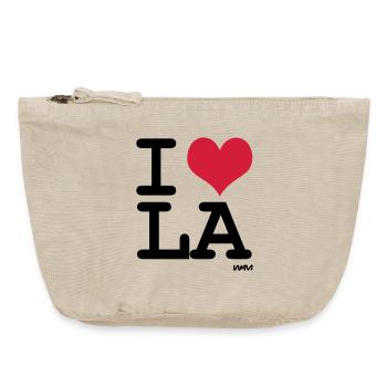 i love la - los angeles by wam - Vintage Reißverschluss-Täschchen (18 x 21 cm) - Vintage Sand  - Vorne