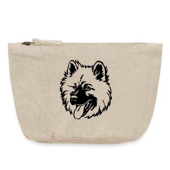 Eurasier head - Vintage Zip Pouch 18 x 21 cm - vintage sand  - Front