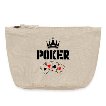 Cartes de poker - Pochette zippée vintage 18 x 21 cm - sable vintage  - Devant