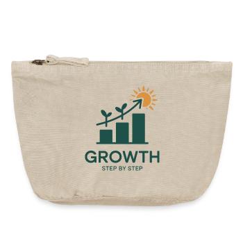 Growth Step by Step – Success & Growth - Vintage Zip Pouch 18 x 21 cm - vintage sand  - Front