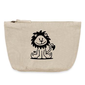 Lion - Pochette zippée vintage 18 x 21 cm - sable vintage  - Devant