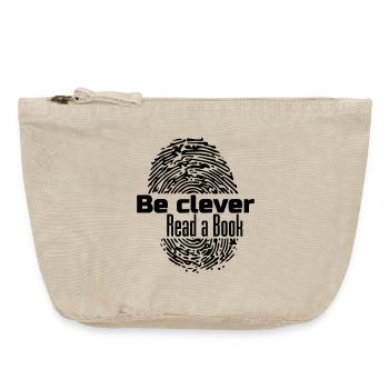 Be clever - Read a Livre Livres Lire Cadeau - Pochette zippée vintage 18 x 21 cm - sable vintage  - Devant