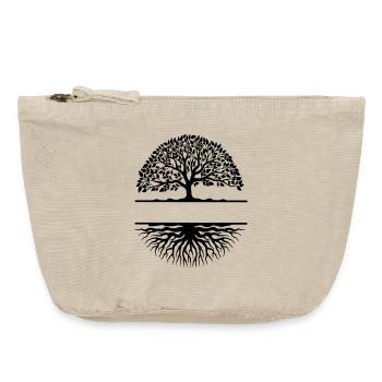 Baum mit Wurzeln Banner - Vintage Reißverschluss-Täschchen (18 x 21 cm) - Vintage Sand  - Vorne