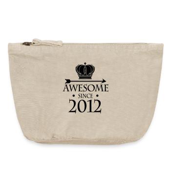 Jahrgang 2012 - Fantastisch seit 2012 - Vintage Reißverschluss-Täschchen (18 x 21 cm) - Vintage Sand  - Vorne