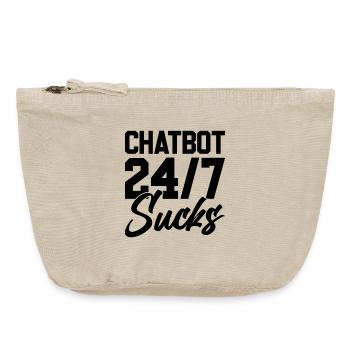 ChatBot 24/7 Sucks - Vintage Zip Pouch 18 x 21 cm - vintage sand  - Front