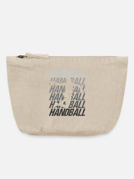 Handball Handballspieler Wurf - Vintage Reißverschluss-Täschchen (18 x 21 cm) - Vintage Sand 