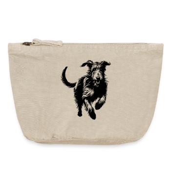 Irish Wolfhound - Vintage Reißverschluss-Täschchen (18 x 21 cm) - Vintage Sand  - Vorne