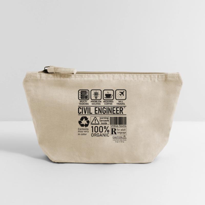 Civil Engineer multi tasking problem solving Vintage Zip Pouch 18 x 21 cm