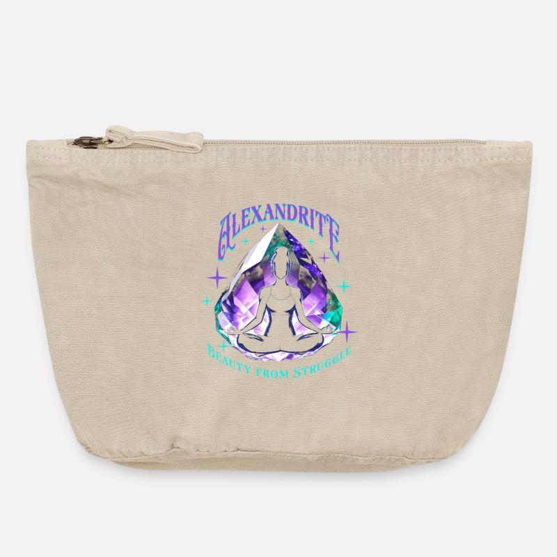 Geburtsstein Alexandrite - Vintage Reißverschluss-Täschchen (18 x 21 cm) - Vintage Sand 