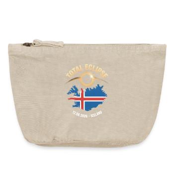 Total Solar Eclipse Iceland 2026 - Vintage Zip Pouch 18 x 21 cm - vintage sand  - Front