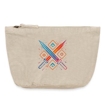 Gaming Swords Neon - Pochette zippée vintage 18 x 21 cm - sable vintage  - Devant