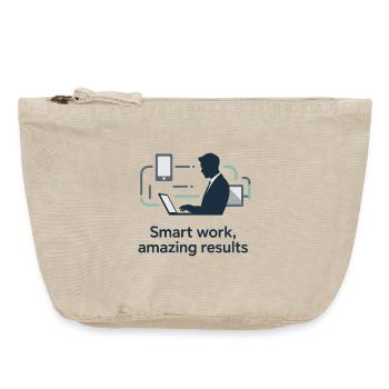 Smart Work Tech Silhouette - Vintage Zip Pouch 18 x 21 cm - vintage sand  - Front
