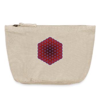 Tenue de festival Rave Techno Goa Party Mandala - Pochette zippée vintage 18 x 21 cm - sable vintage  - Devant