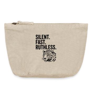 Silent. Fast. Ruthless. - Vintage Zip Pouch 18 x 21 cm - vintage sand  - Front