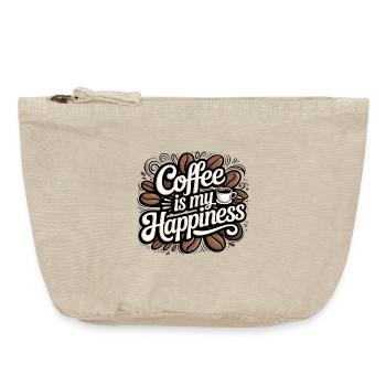 Coffee is my Joy - Vintage Zip Pouch 18 x 21 cm - vintage sand  - Front
