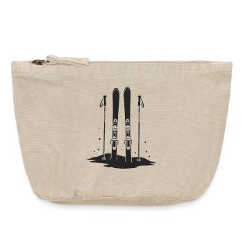 Ski in the Snow Winter Sports Adventure - Vintage Zip Pouch 18 x 21 cm - vintage sand  - Front