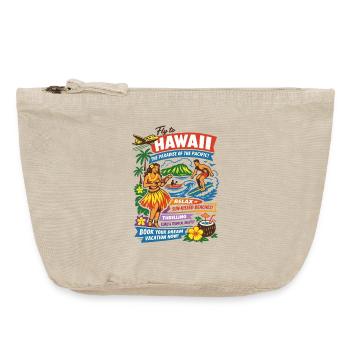 Hawaii Traumreise 50er Jahre Poster - Vintage Reißverschluss-Täschchen (18 x 21 cm) - Vintage Sand  - Vorne
