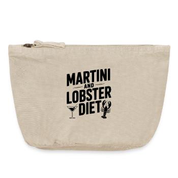 Régime Martini et homard - Pochette zippée vintage 18 x 21 cm - sable vintage  - Devant