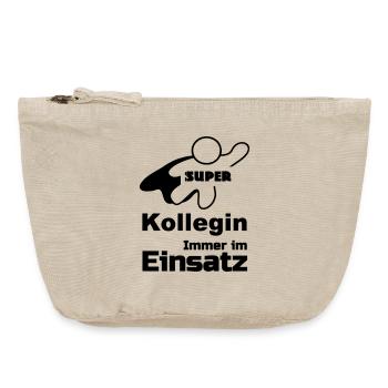 Super Kollegin Geschenk - Vintage Reißverschluss-Täschchen (18 x 21 cm) - Vintage Sand  - Vorne