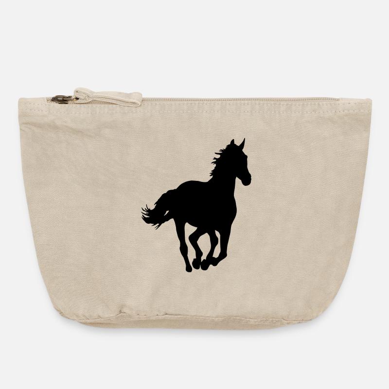 Ein Pferd. - Vintage Reißverschluss-Täschchen (18 x 21 cm) - Vintage Sand 