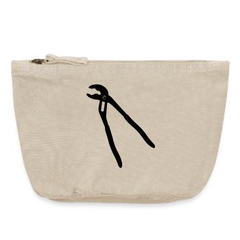 Water pump pliers open - Vintage Zip Pouch 18 x 21 cm - vintage sand  - Front