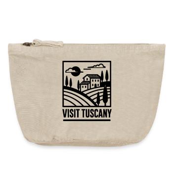 visit tuscany - Vintage Reißverschluss-Täschchen (18 x 21 cm) - Vintage Sand  - Vorne