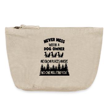 Fordern Sie niemals einen Hundebesitzer heraus! * - Vintage Reißverschluss-Täschchen (18 x 21 cm) - Vintage Sand  - Vorne
