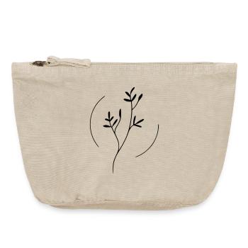 Branch in a circle - Vintage Zip Pouch 18 x 21 cm - vintage sand  - Front