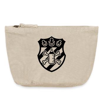 Wappen Schnuller Pirat – Geschenk für Baby & Kind - Vintage Reißverschluss-Täschchen (18 x 21 cm) - Vintage Sand  - Vorne