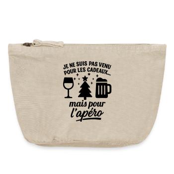 Ich bin hier für den Weihnachtshumor-Aperitif - Vintage Reißverschluss-Täschchen (18 x 21 cm) - Vintage Sand  - Vorne